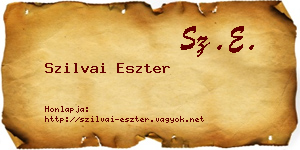 Szilvai Eszter névjegykártya